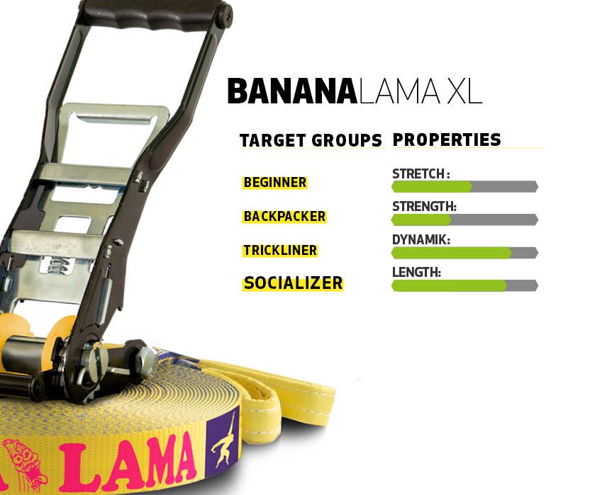 Banana Llama XL Slackline Set
